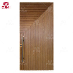 Customized New Front Security Big Modern Villa House  Solid Wood Pivot Doors Exterior Wooden Door Main Entrance