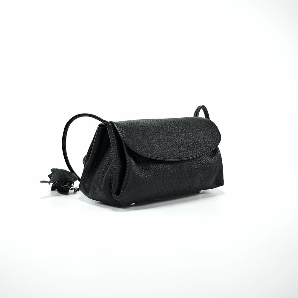 Genuine Leather Small Square Bag Daily Simple Women's Bag2025New Casual Little Elephant Commuting Versatile Cover Head Single Shoulder Crossbody Bag