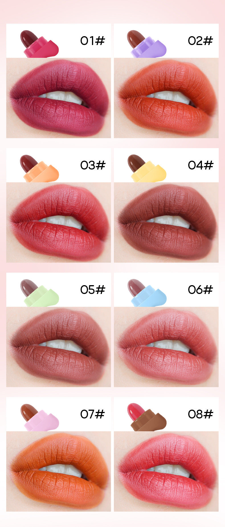Lucky star8Color Little Star Lipstick Set Matte Velvet Lipstick Gift Box