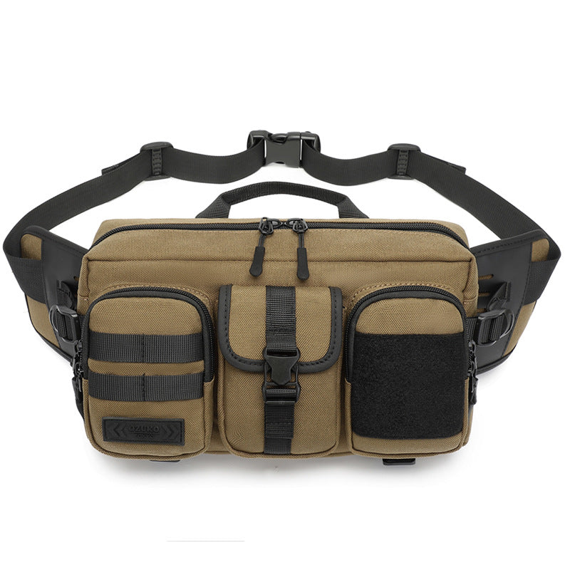 OZUKO Tactical Waist Bag Men's Multifunctional Crossbody Bag Waterproof Outdoor Large Capacity Sports Portable Men's Bag