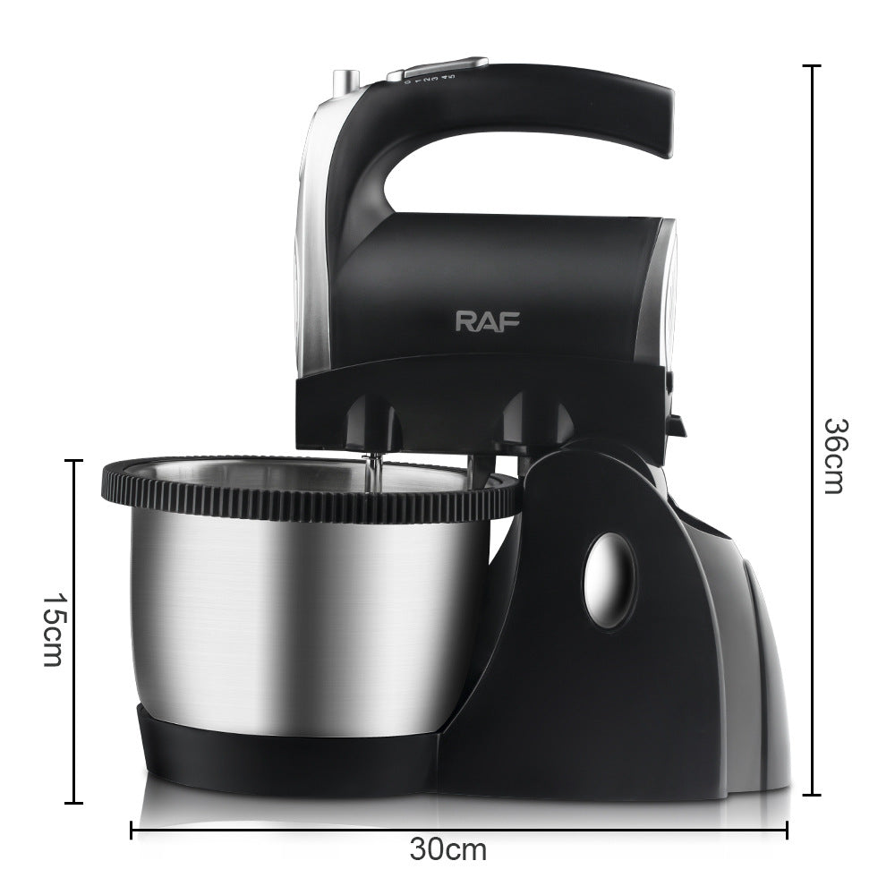 EU Standard Electric Egg Beater for Home Use, Desktop Cream Whisk, Egg White Mixer, Dough Stirrer, Cake Baking Egg Beater with Bowl