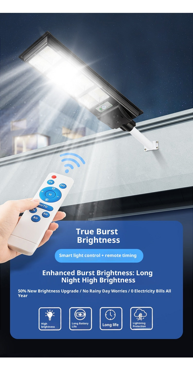 Solar Outdoor Garden & Road Lights IP65 Waterproof LED High Pole Mount with Aluminum Construction