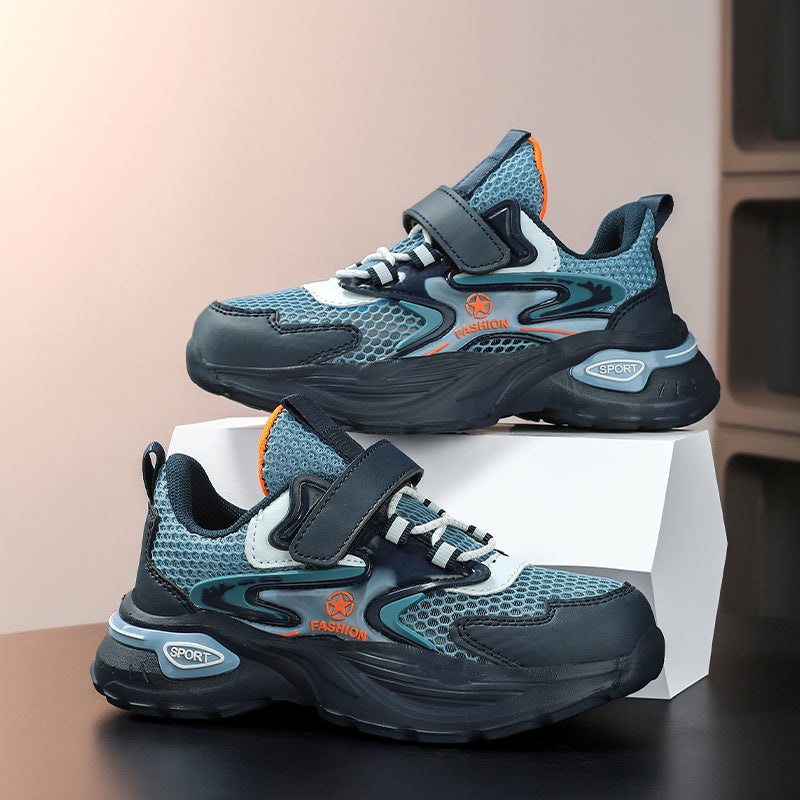 Children's casual shoes breathable single mesh fashion children's shoes2025Spring new style soft sole non-slip wear-resistant elementary school student sneakers