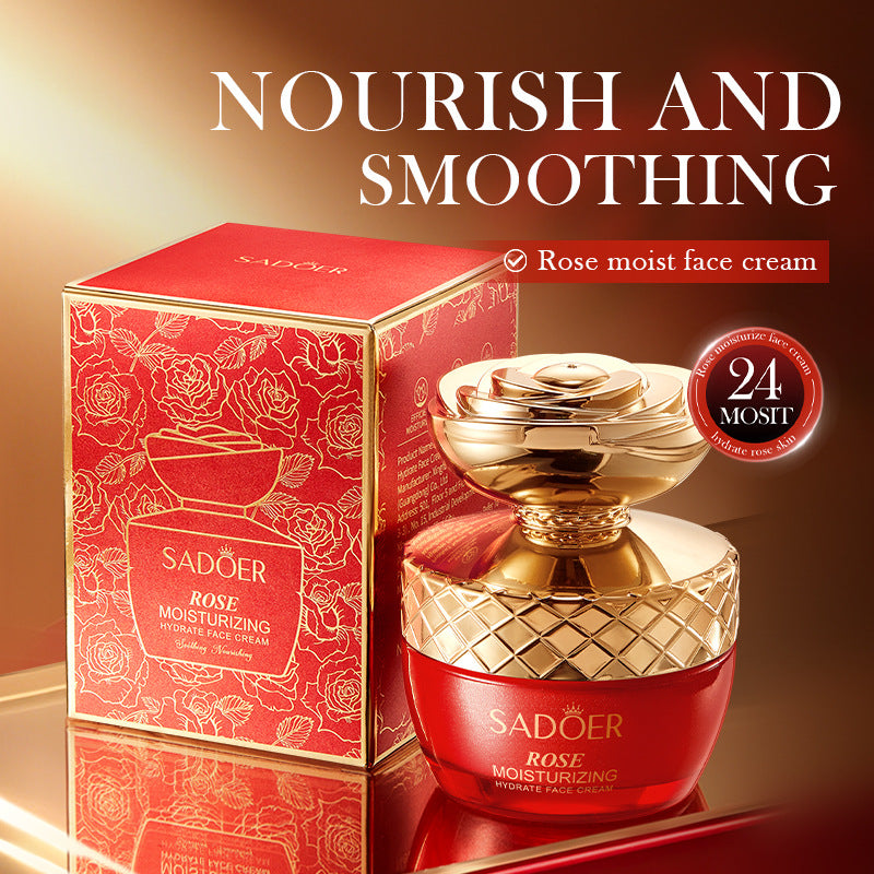 Rose Moisturizing and Skin Rejuvenating Cream SADOER Plant Moisturizing and Hydrating Face Cream Cross-Border Wholesale