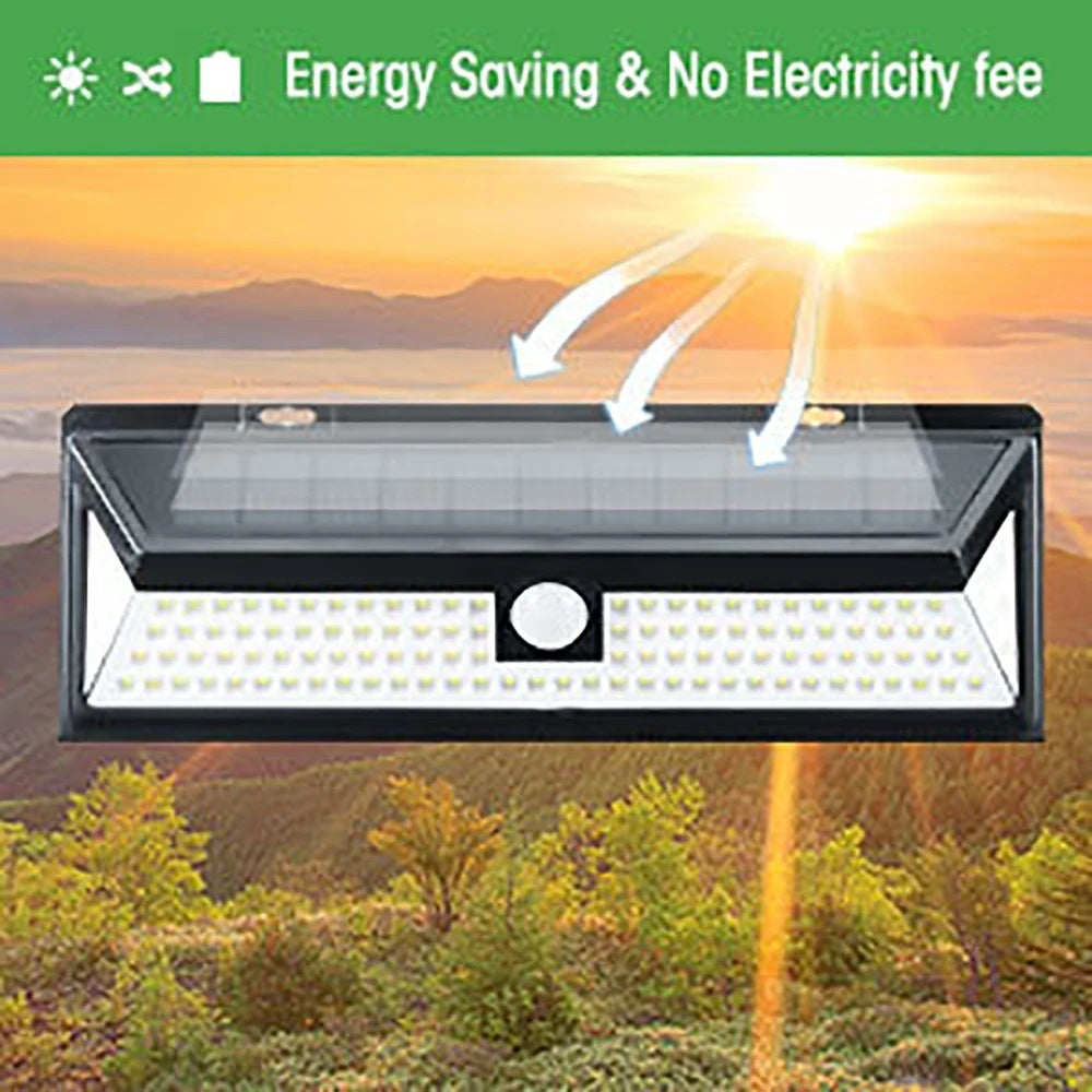 Solar Lamp118LED Outdoor Wall Light Human Body Sensing Garden Street Light Garage Light Emergency Light Courtyard