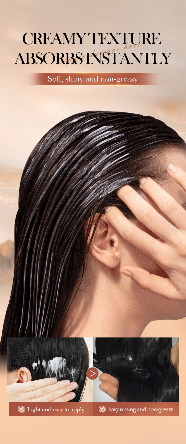 Ginseng and Polygonum Multiflorum Nourishing Hair Conditioner SADOER Anti-breakage Volumizing Conditioner Cross-Border Wholesale