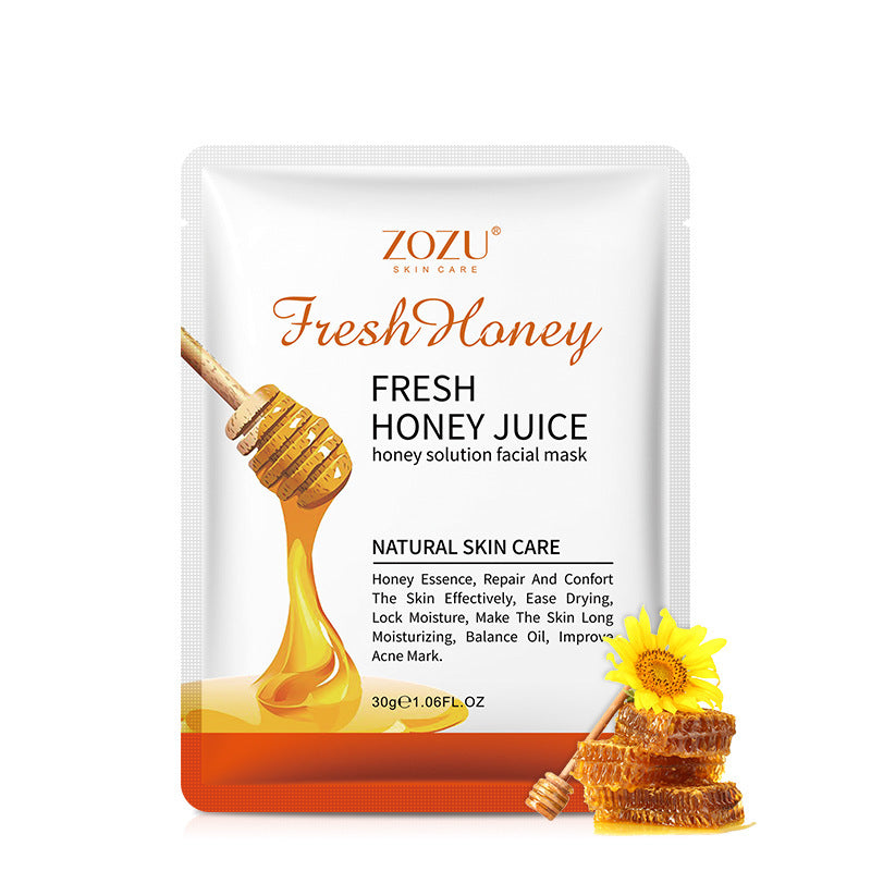 Honey Aloe Vera Mask ZOZU Hydrating Moisturizing Tablets  Cross-border Foreign Trade Skincare Wholesale