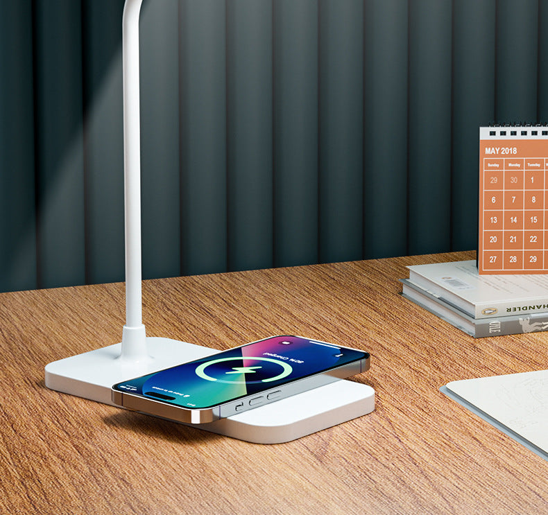 hot LED Study Desk Lamp Wireless Charging Lamp Desk Lamp Bedroom Night Light Eye Protection Office Desk Lamp