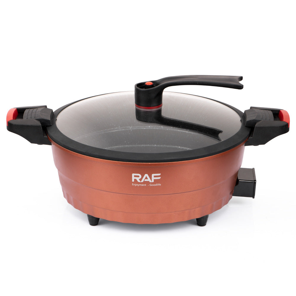 RAF Hot-selling Household Multi-functional8L Simple Electric Wok Electric Hot Pot Electric Steamer Integrated Instant Noodle Pot Electric Cooking Pot