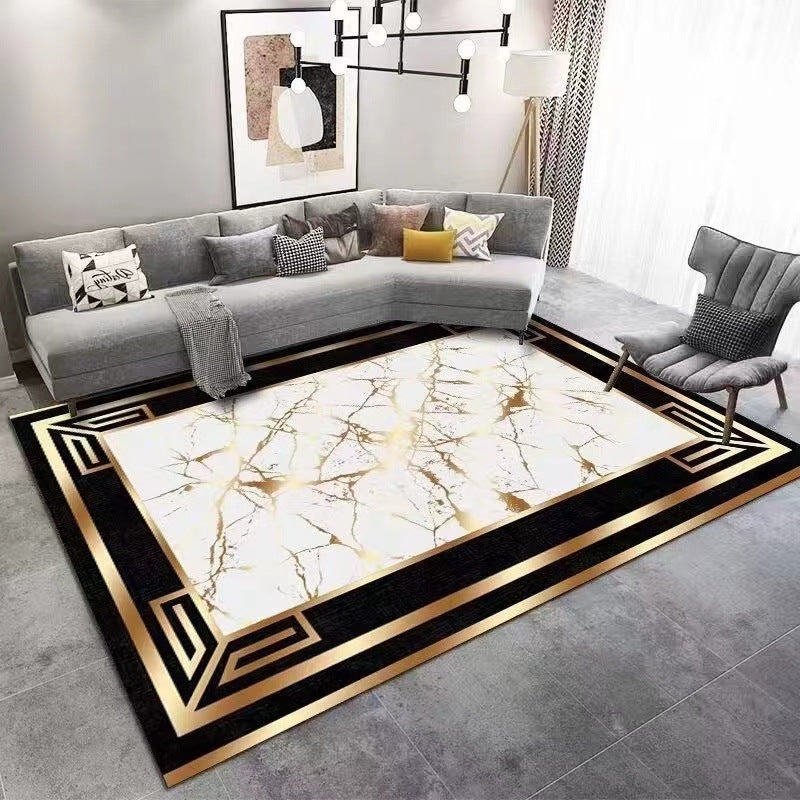 Wholesale Crystal Velvet Light Luxury Carpet Living Room Sofa Coffee Table Mat Modern Bedroom Carpet Home Full Carpet