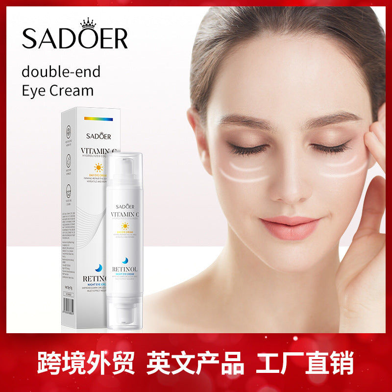 Anti-Wrinkle Eye Cream SADOER Early C Late A Day and Night Light Skin rejuvenating eye cream cross-border wholesale