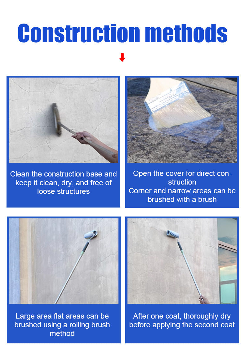 Transparent Waterproof Adhesive Roof Exterior Wall Window Sill Waterproof Leak Repair Coating Pure Acrylic Glue