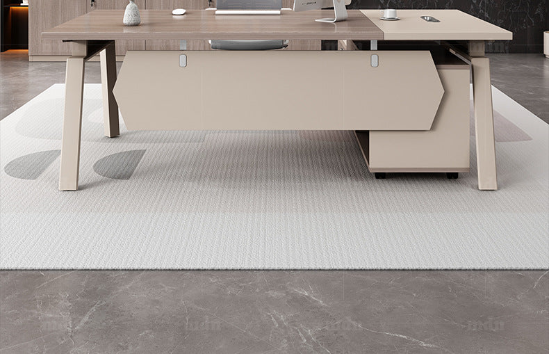 Office Desk Boss Desk and Chair Set Manager Supervisor Light Luxury High-End Office Desk and Chair Set Executive Office Desk