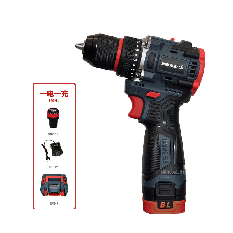 Electric hand drill10MM Brushless16.8V Metal Chuck Domestic Sales Explosion Factory Direct Sales Large Volume Great Price