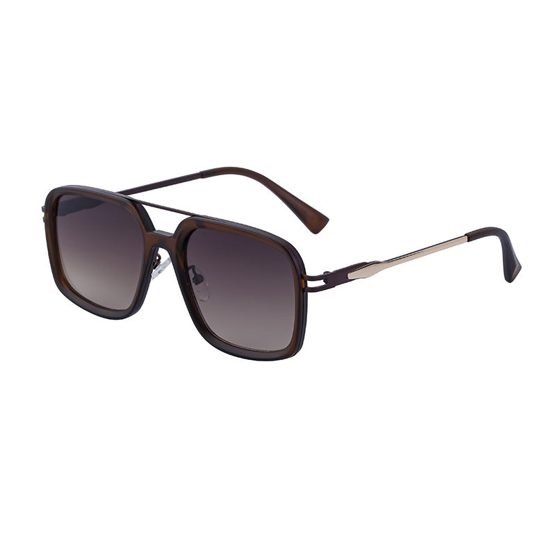 2025New style sunglasses for men with a high-end feel, vintage driving sunglasses, square frame glasses wholesale
