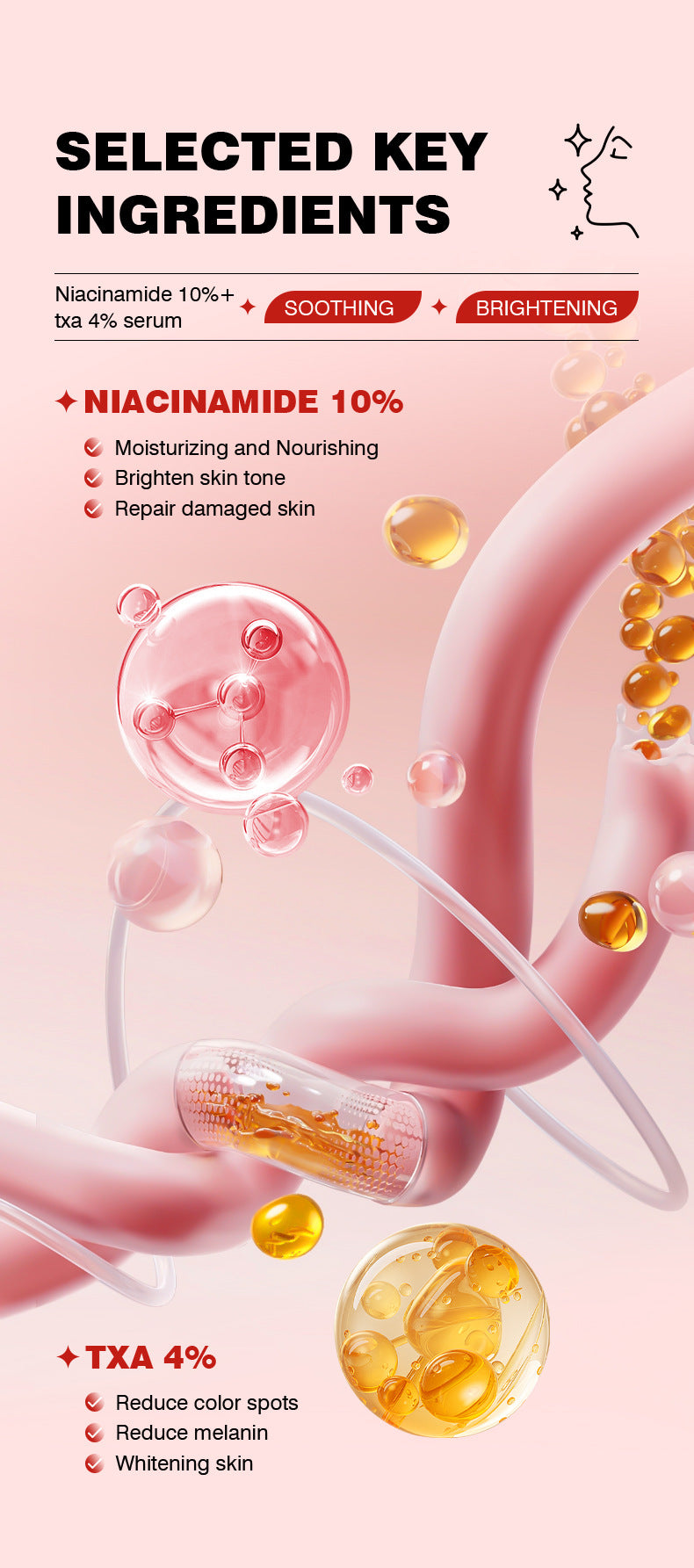 In Stock Niacinamide10+TXA4Essence Facial Set Gentle Moisturizing Skin Essence