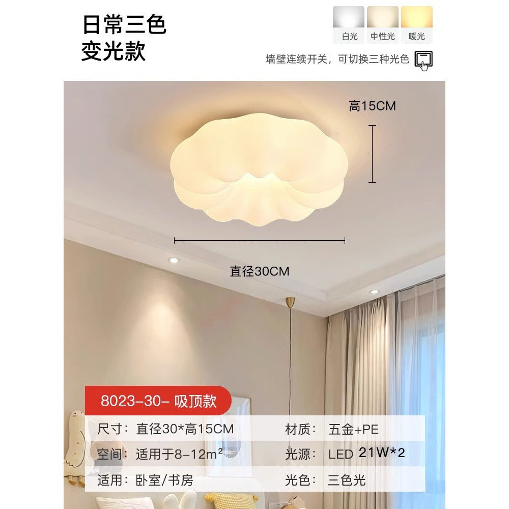 Children's Room Bedroom Ceiling Lamp Full Spectrum Eye Protection led Boys and Girls Cloud Room Cream Style Internet Celebrity Lighting