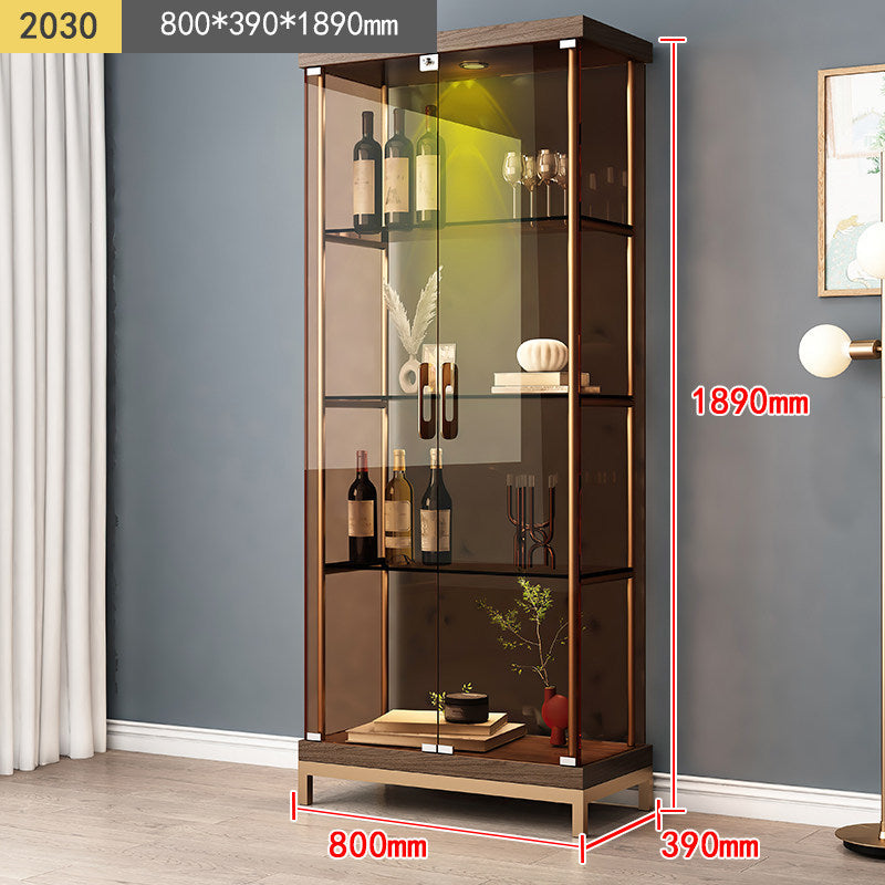 Custom Living Room Tempered Glass Small Wine Cabinet Handcrafted Display Cabinet Wall Triangle Cabinet Corner Decorative Storage Cabinet