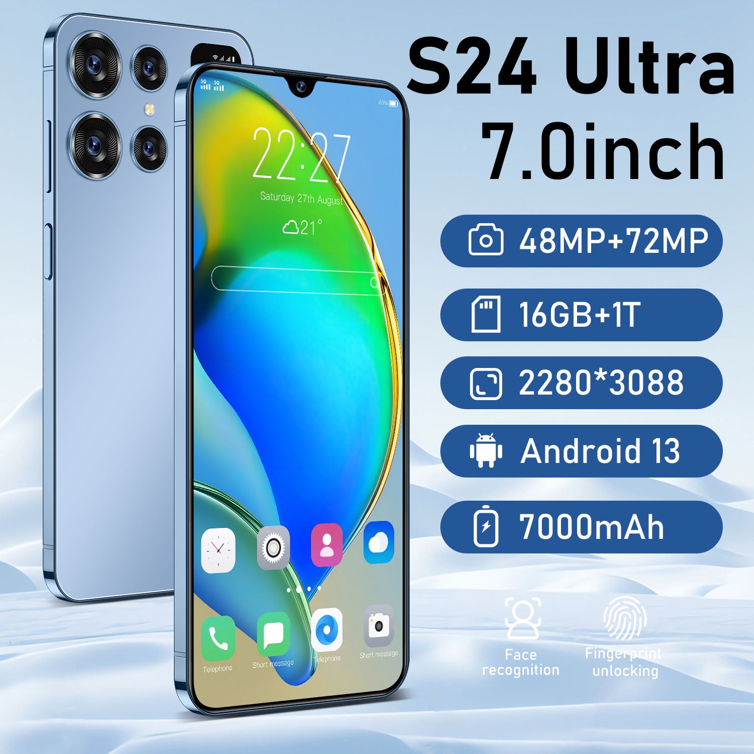 Hot-selling Mobile Phones S24Ultra Large Screen5G Android Intelligence16+1TB Mobile Phone Factory Wholesale(Popular)