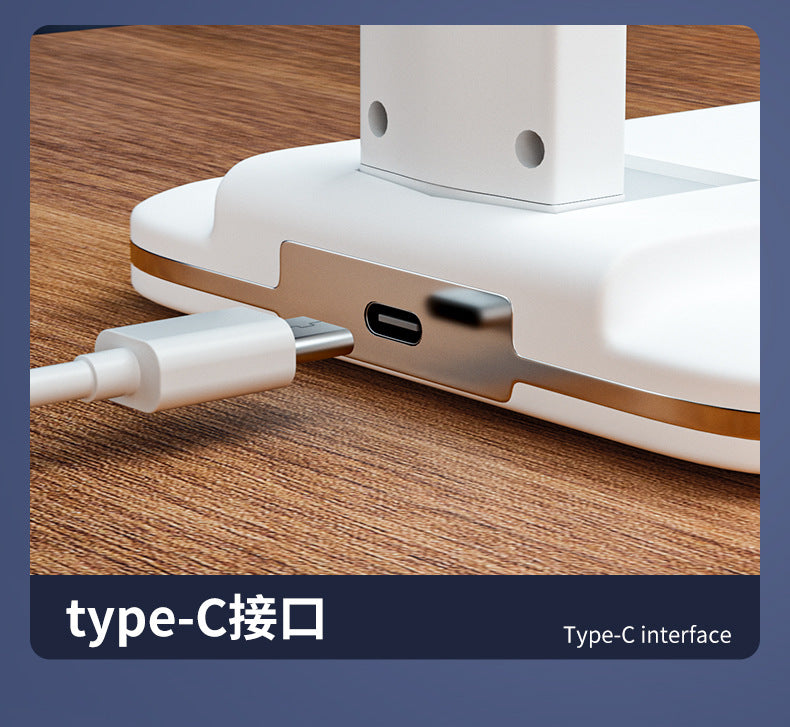 Amazon led Eye Protection Desk Lamp Study Bright Desktop Foldable15W Wireless Charging Touch Student Reading Bedside Lamp