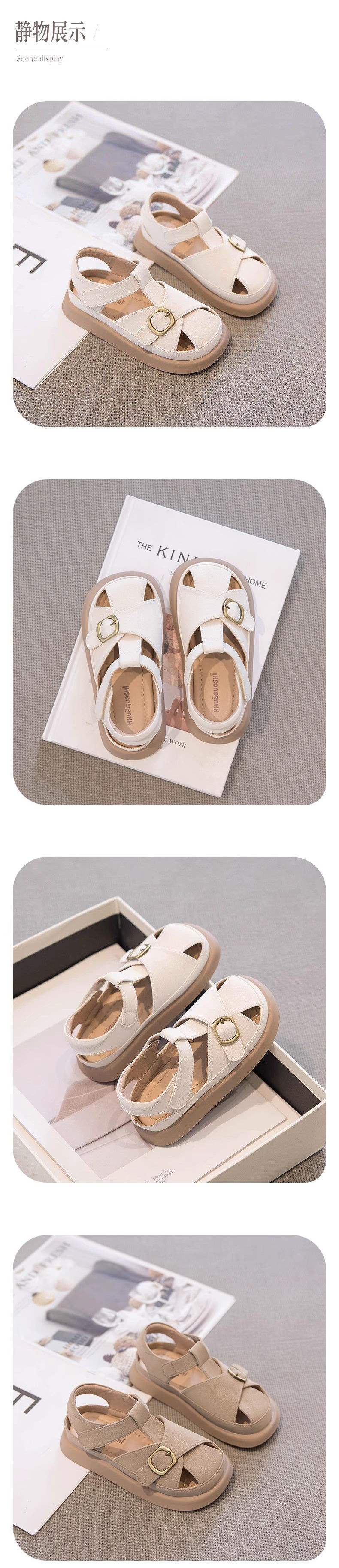 Girls' Closed-Toe Sandals Summer Style Children's Shoes2025Summer Beach Shoes Fashionable Princess Sandals