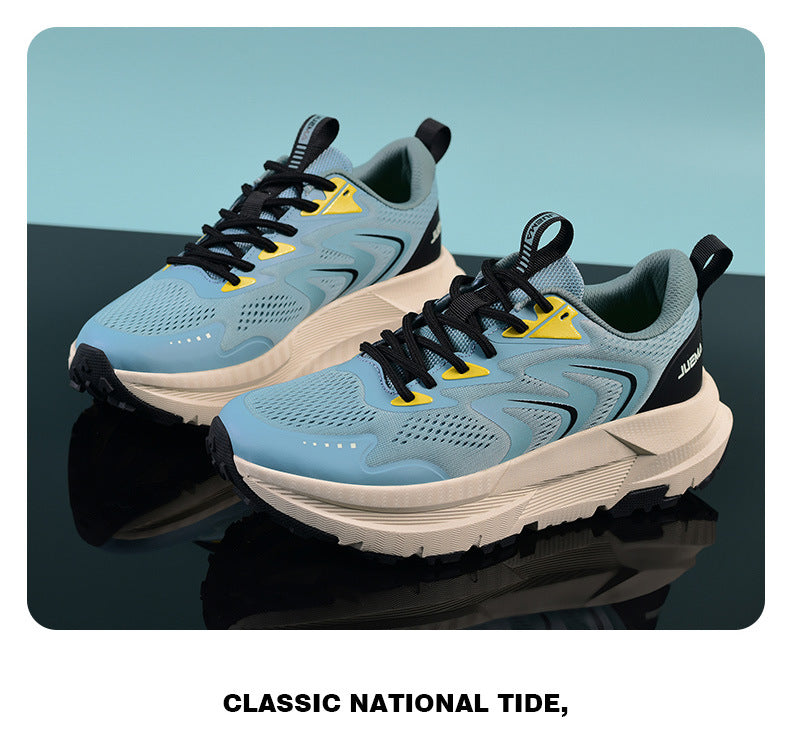 Men's Shoes New2025Mesh Breathable Running Shoes Anti-Slip Shock Absorption Lightweight Soft Sole Sports Shoes Manufacturer Wholesale