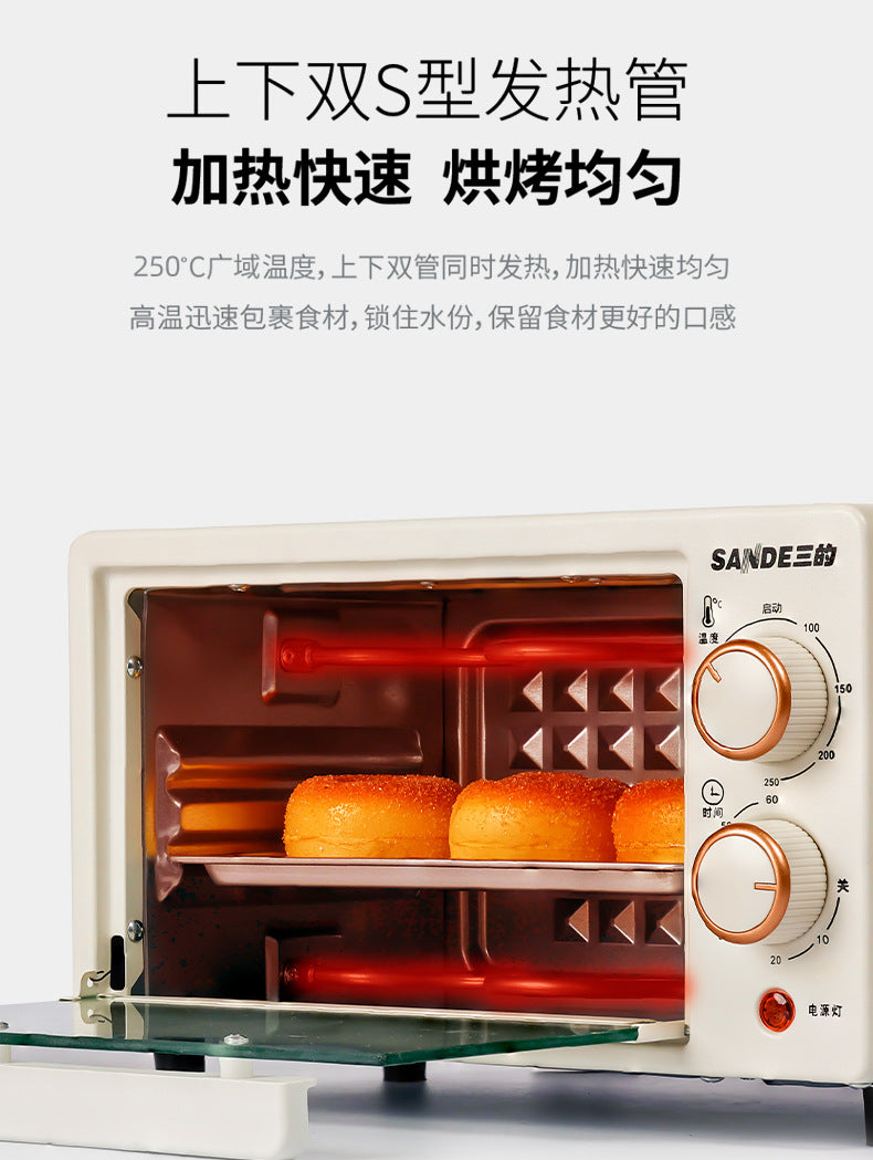 Three DI Electric Oven12Mini Small Baking Visual Household Oven Multi-Functional Fully Automatic Gift Wholesale