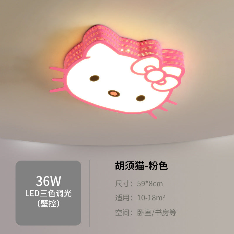 Children's Room Bedroom Lamp Boys Girls Pink Creative Cartoon Ceiling Lamp Cozy Romantic Room Lamp Master Bedroom Lamp