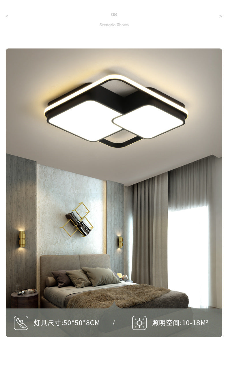 Master bedroom lamp ceiling lamp round room lamp simple modern home use led Nordic Style Study Lamp Cozy and Romantic