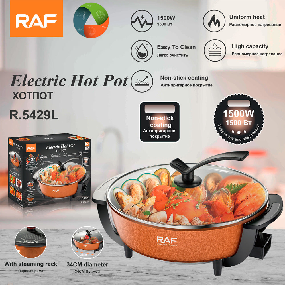 RAF European Standard Household Barbecue Hot Pot BBQ All-in-One Pot Multifunctional Barbecue Machine Grill and Hot Pot Stove Small Hot Pot