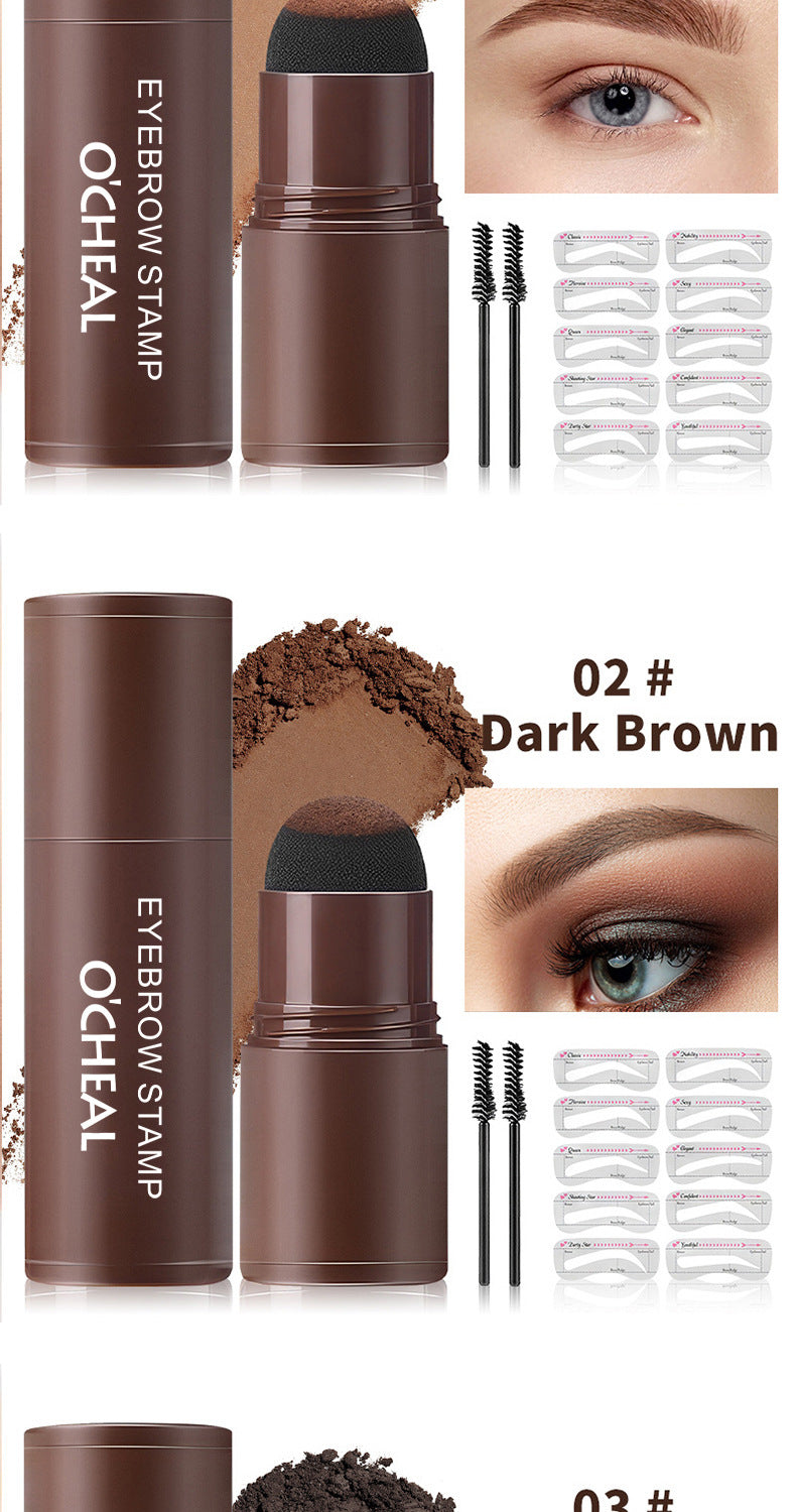 AliExpress Ouqianya Eyebrow Powder Stick Stamp with Eyebrow Card+Eyebrow Brush Long-lasting Multi-functional Eyebrow Dye Cream1.8g