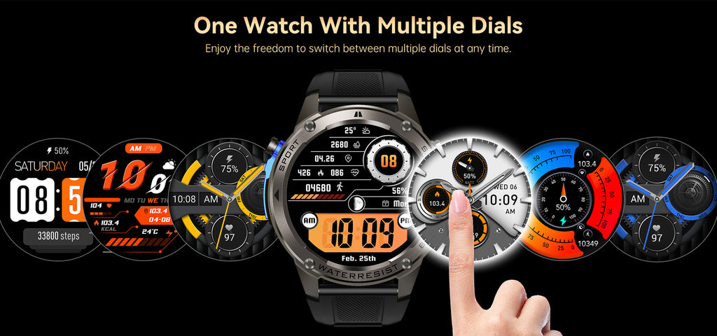 DM56Smart Watch1.52inch Bluetooth call heart rate pedometer sleep monitor GPS Positioning Three-Proof Sports