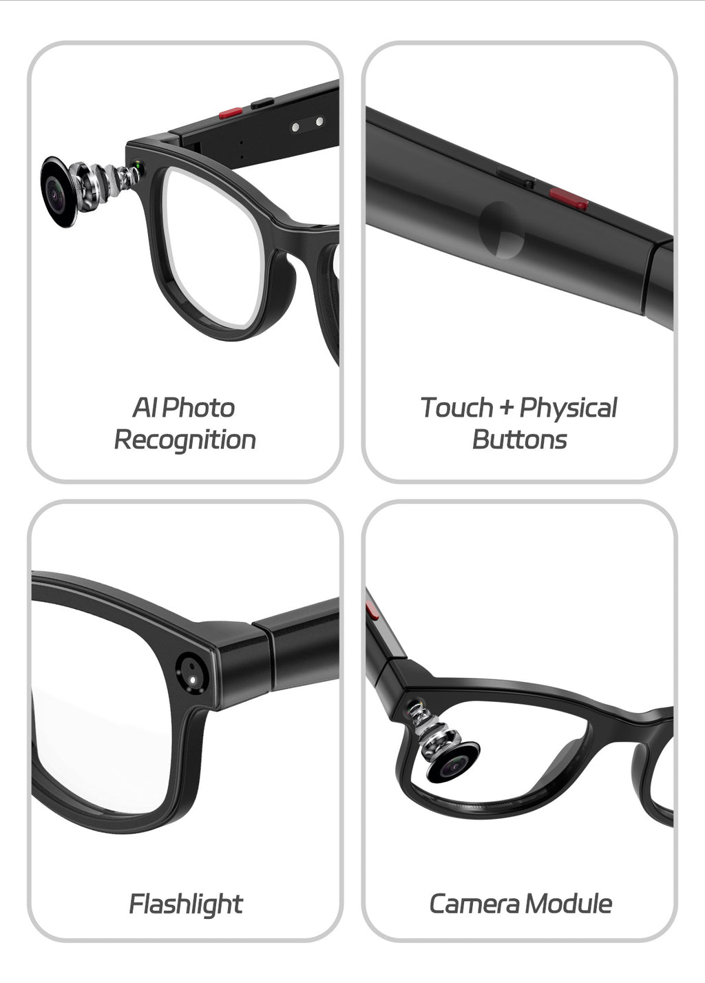 AIMB-G1Smart Glasses800100 Megapixel Camera Ai Simultaneous Translation Recognition1200P Video Recording Audio Recording