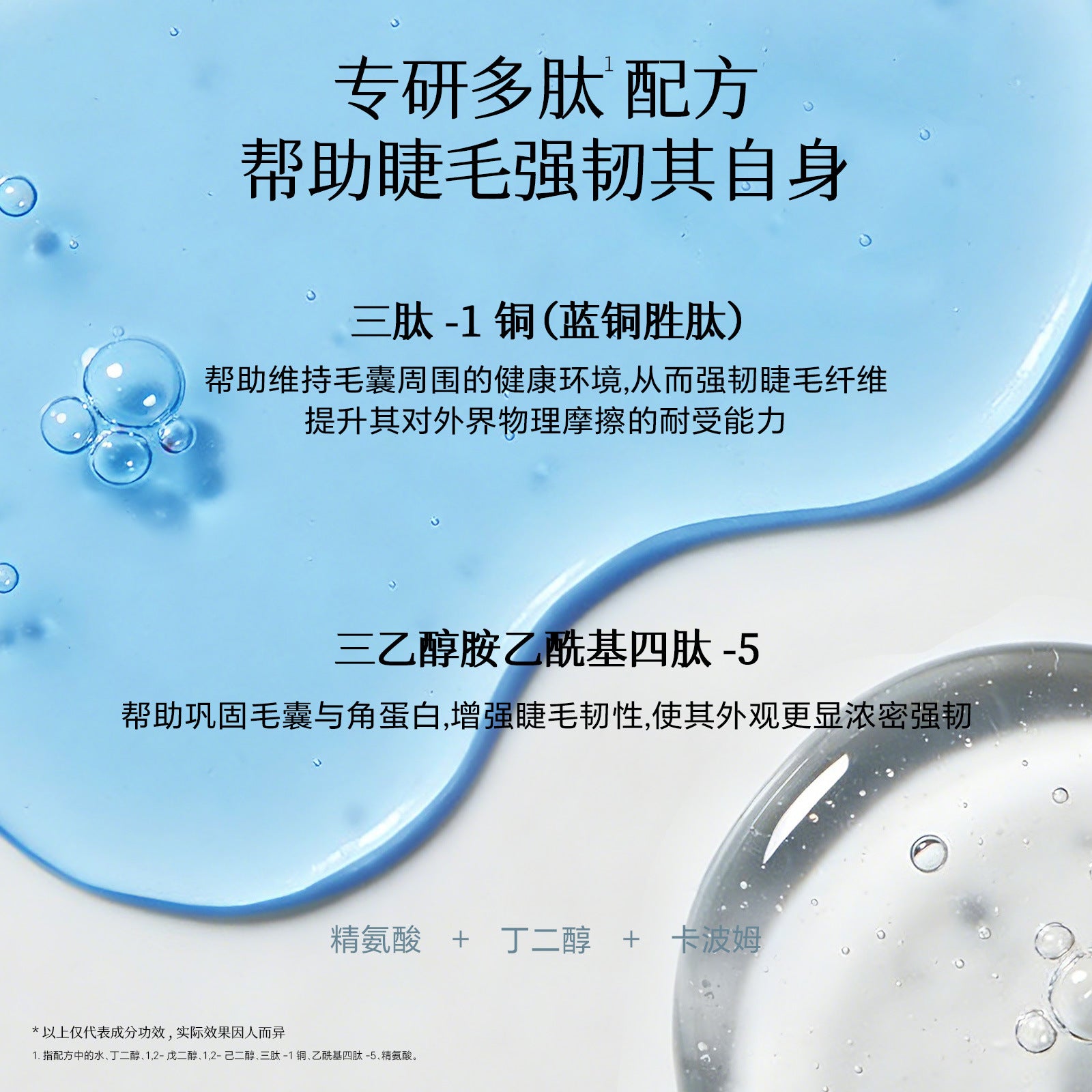 Exclusive Supply Double-ended Ampoule Peptide Eyelash Moisturizing Essence Curling Eyelashes Thick and Long Mascara