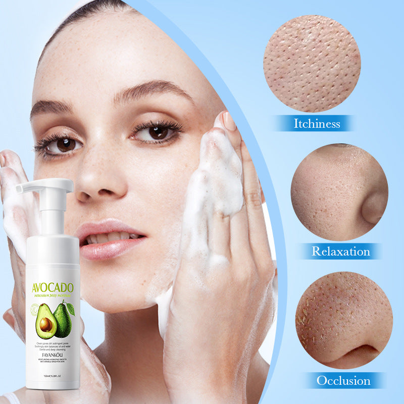 Cross-Border Avocado Skincare Series150ml Moisturizing Anti-Oxidation Cleansing Face Wash Export Manufacturer Wholesale