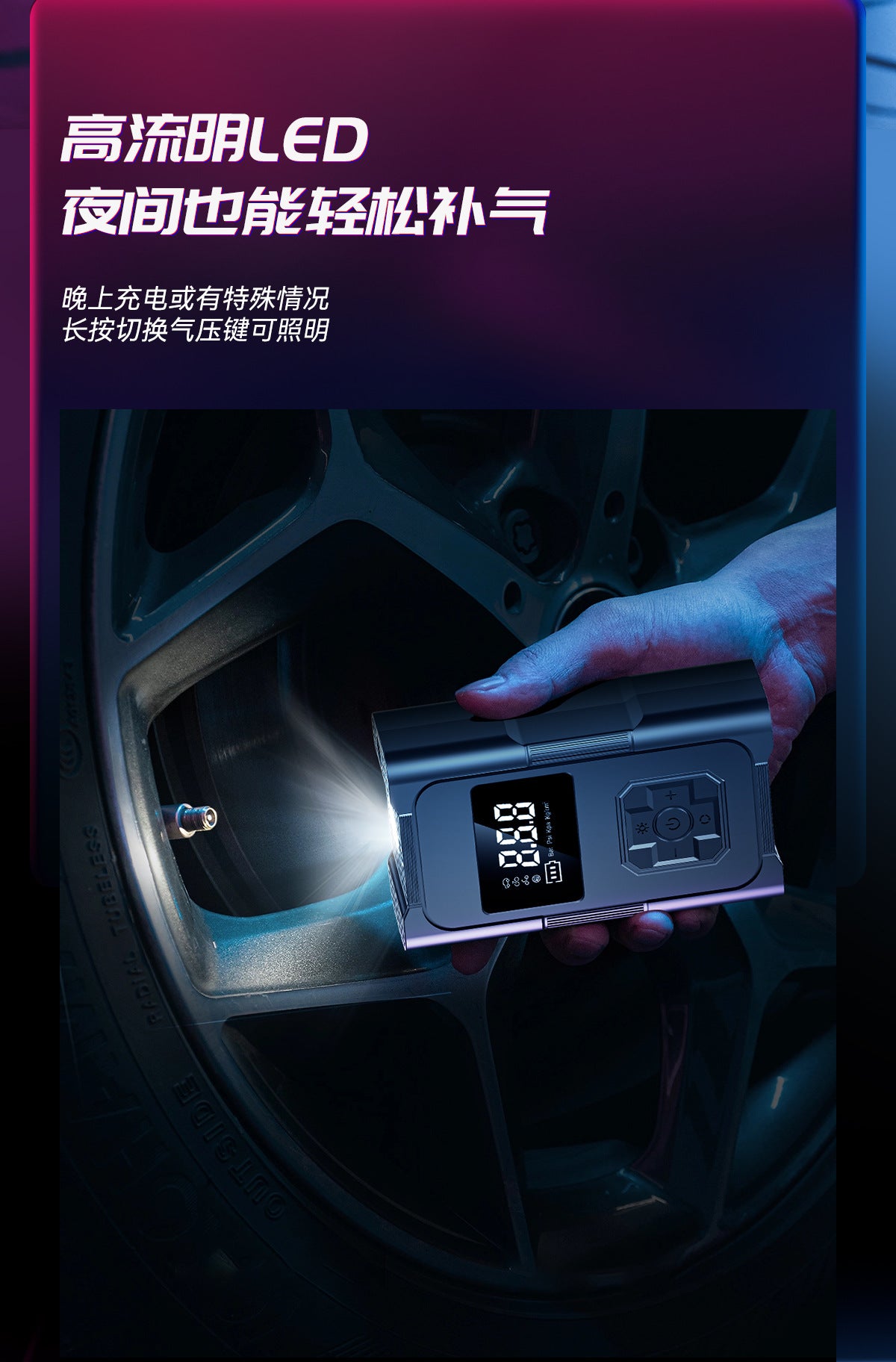 Car Wireless Air Pump Car Portable Car Air Pump Electric Car Tire High Pressure Tire Pump Treasure