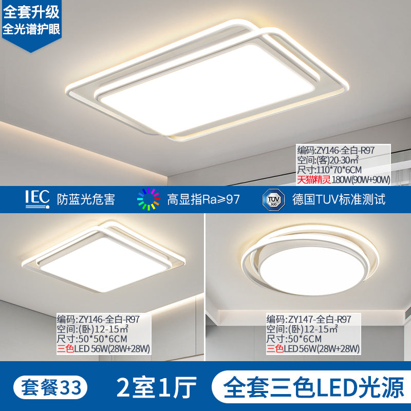 Light Luxury Nordic Ceiling Light for Living Room, Simple Modern Elegant Rectangular Creative Home Hall Master Bedroom Lighting