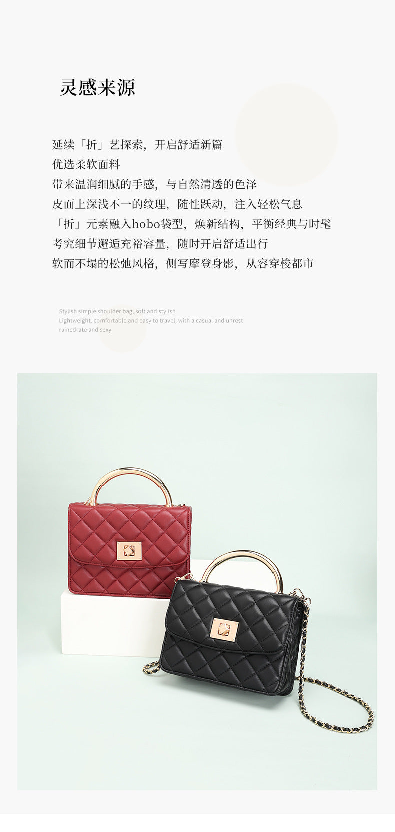 European and American Style Small Square Bag New Diamond Embroidery Women's Bag Niche Versatile Fashion Chain Crossbody Women's Bag Single Shoulder Small Square Bag
