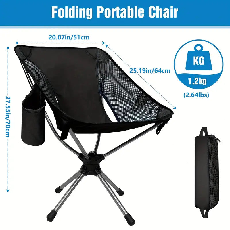 Jituo New Model360Degree Rotating Moon Chair Lightweight Aluminum Alloy Outdoor Camping Folding Beach Chair Portable