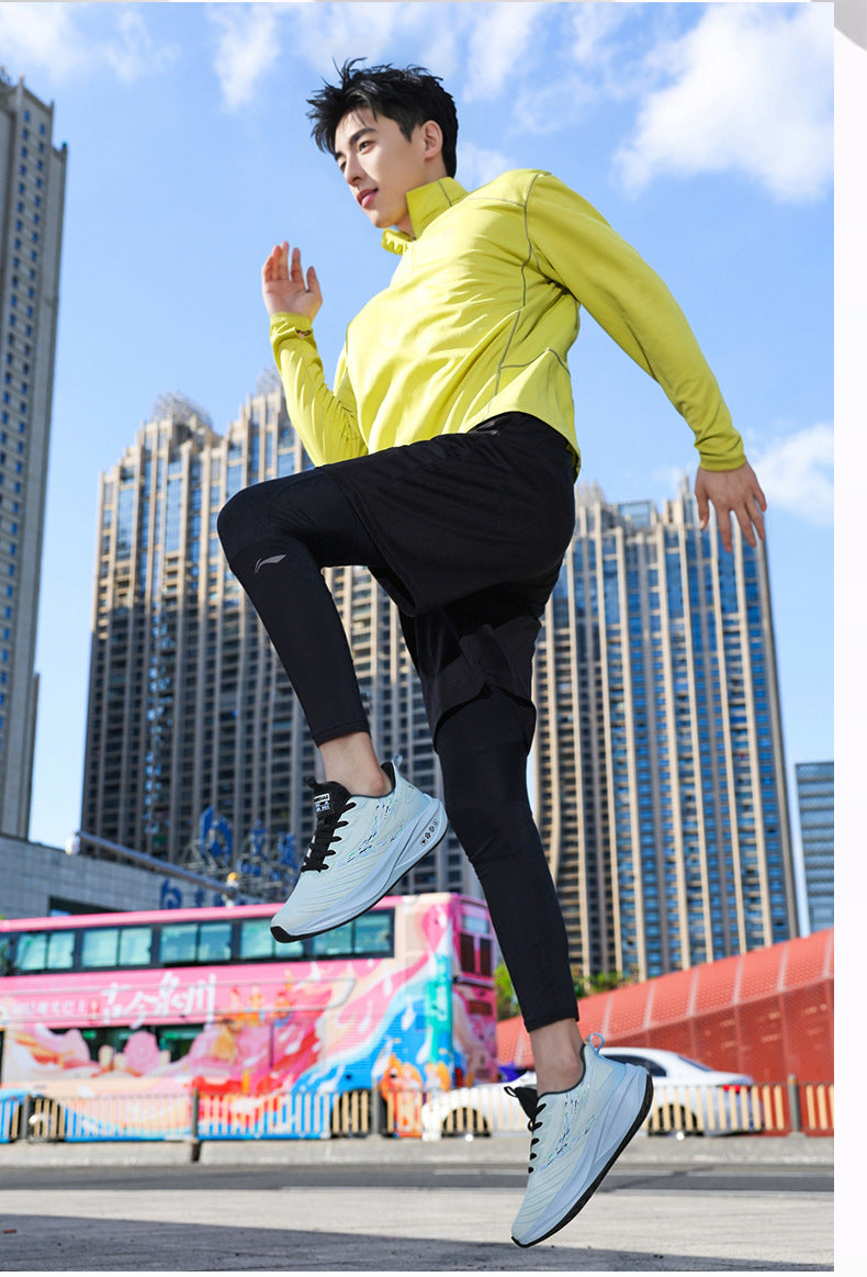 Youth Ultra-Light Soft Sole Running Shoes Leather Waterproof Comfortable Casual Fashion Men's Shoes Non-Slip Wear-Resistant Sports Shoes