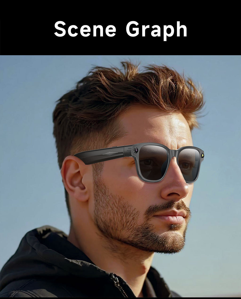 L801Smart Glasses800100 Megapixel Camera with Image Stabilization1200P Video Recording AI Simultaneous Translation Color Changing Sunglasses