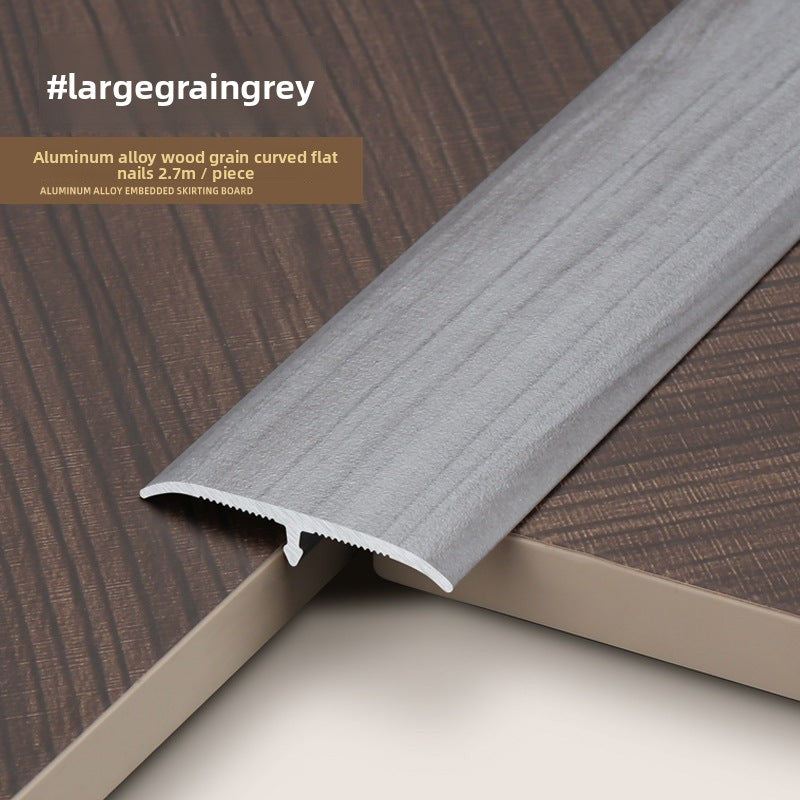 Aluminum alloy wood grain flooring trim edge strip t Door threshold edge trim strip, door seam trim strip, aluminum buckle strip
