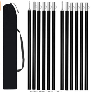 Outdoor Camping Canopy3-4Silver Coated Sunshade Awning Waterproof Camping Tarp Square Canopy5-6People