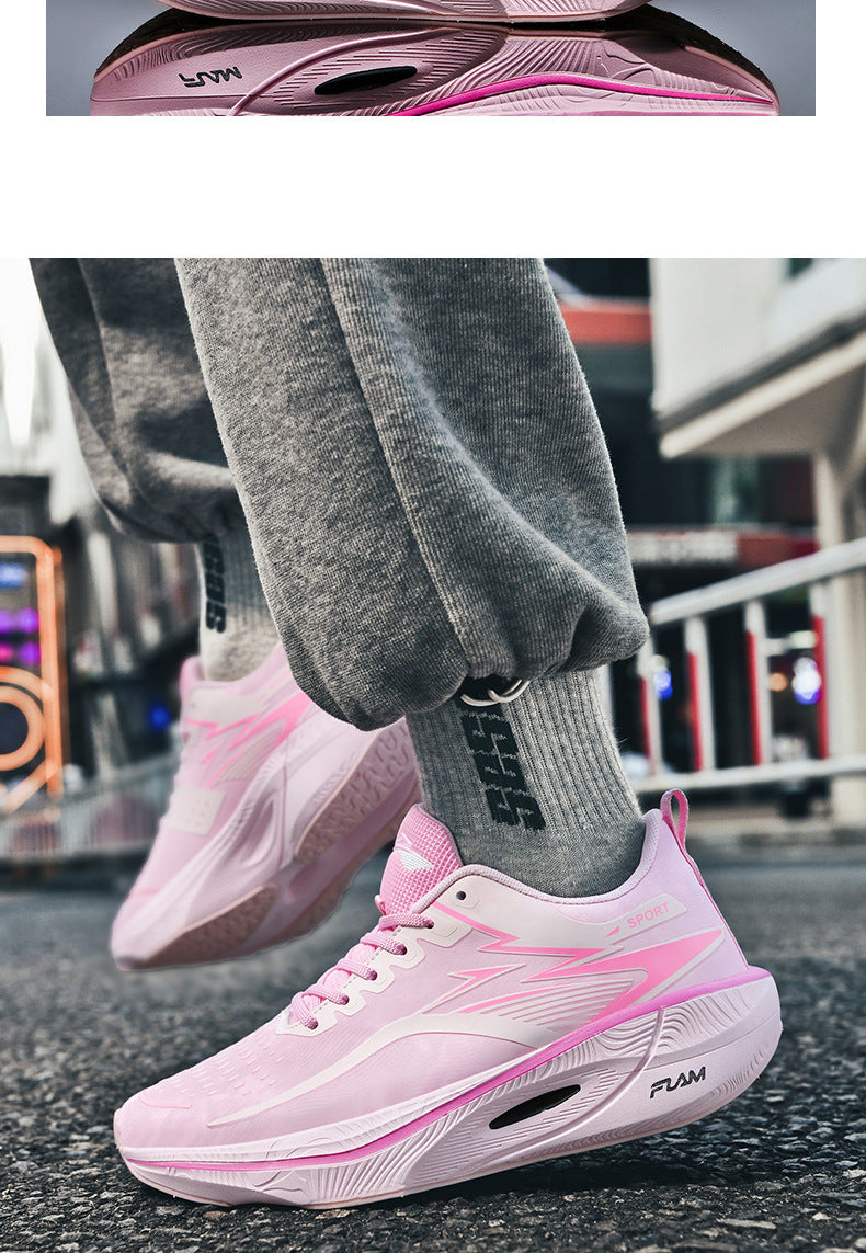 Burning3Professional Marathon TEAM Running Shoes Full Palm Carbon Plate Racing Mesh Breathable Shock Absorption Running Shoes Fei Ran2.5