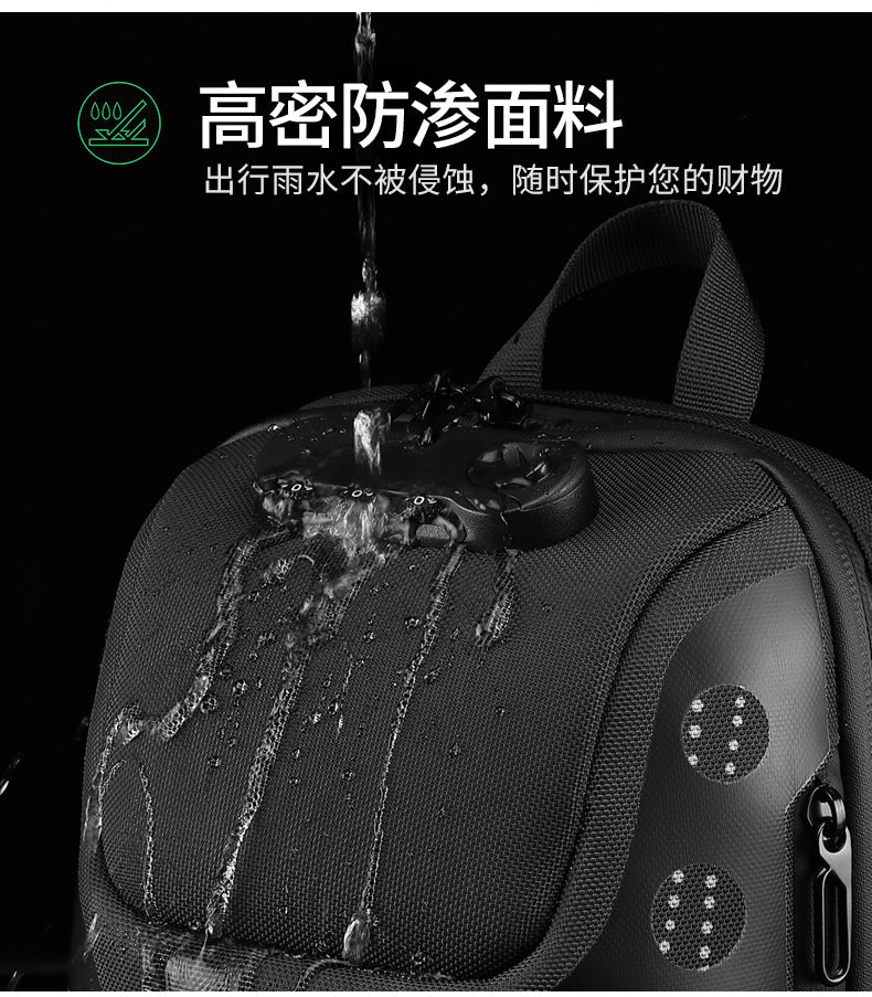 OZUKO Men's Chest Bag Anti-Theft Waterproof Chest Bag Trendy Fashion Crossbody Bag Large Capacity Business Shoulder Bag
