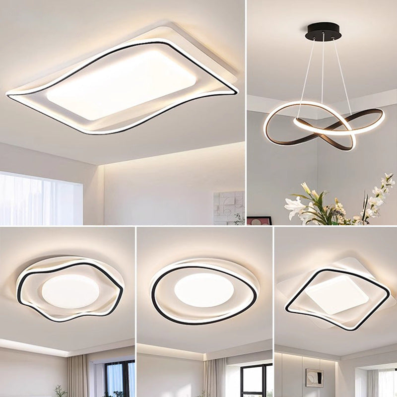 Full Spectrum Eye Protection Smart Lighting Living Room Lamp Ultra-Thin Ultra-Bright Whole House Modern Simple Ceiling Lamp Cream Style