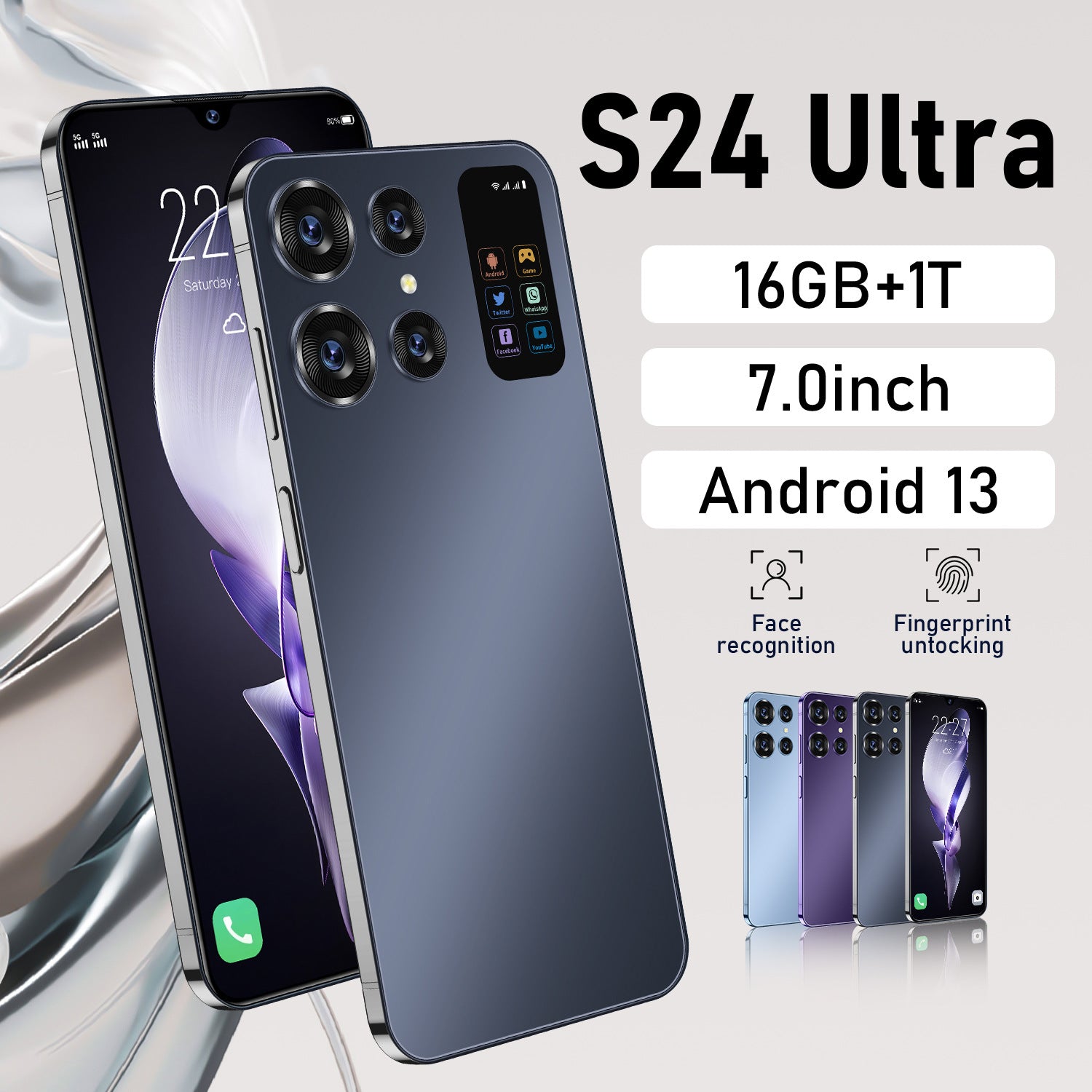 2025Popular S24ultra Mobile Phone16+1T Large Memory Mobile Phone7.3High Definition Screen Factory