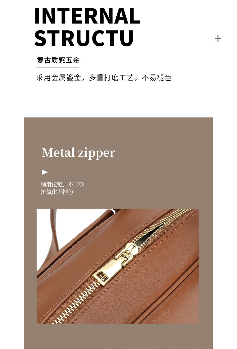 European and American Fashion Women's Bag Large Capacity Handheld Small Square Bag Simple Shoulder Underarm Bag Women's Niche Versatile Crossbody Bag