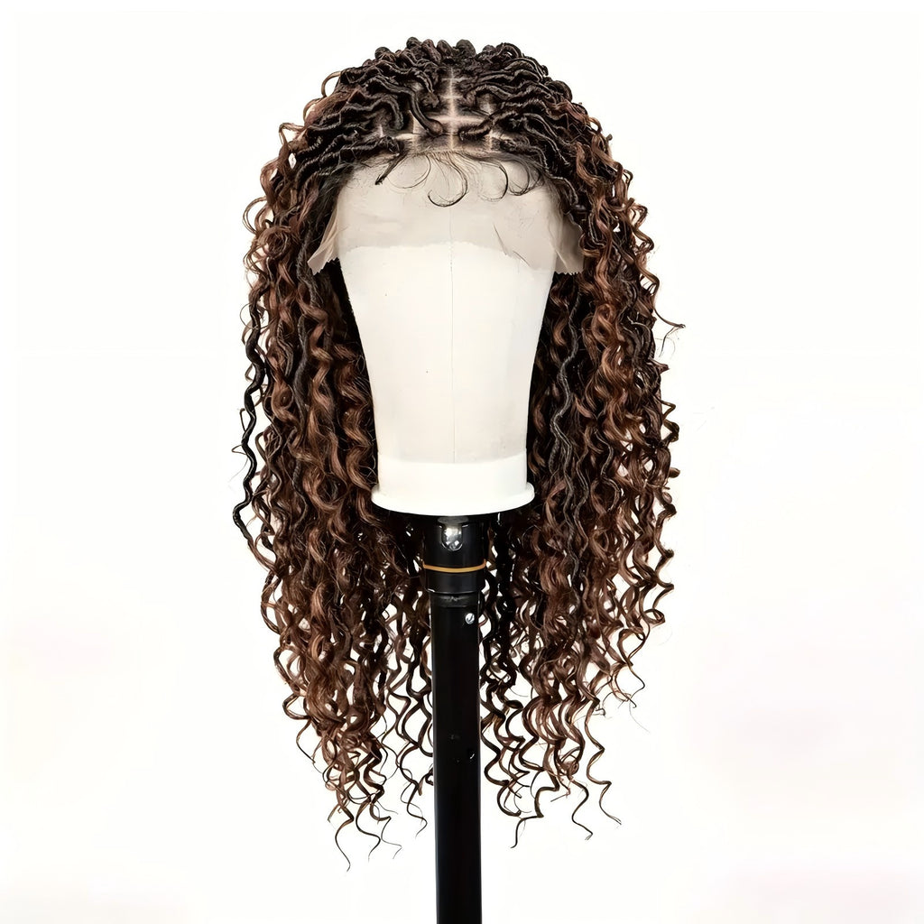 Wholesale Cross-Border E-commerce Hot-Selling Full Lace New Style Concubine Headpiece Goddess Locs Braids Wig