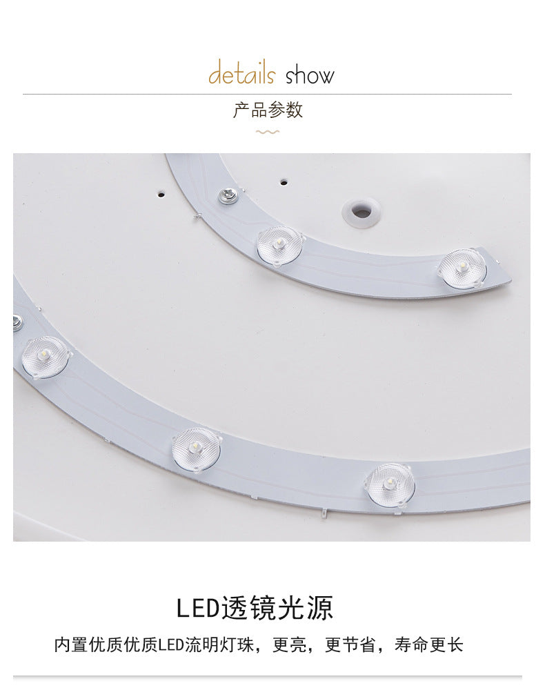 Nordic Solid Wood Macaron Ceiling Light led Round Iron Art Bedroom Lamp Living Room Lamp Home Decor